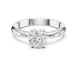 Round Lab Grown Diamond Split-Shank Engagement Ring