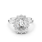 Oval Lab Grown Diamond Halo Engagement Ring