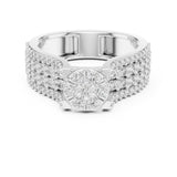 Round Lab Grown Diamond Halo Engagement Ring