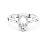 Round Lab Grown Diamond Hidden-Halo Engagement Ring