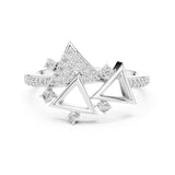 Round Lab Grown Diamond Cluster Engagement Ring