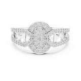 Round Lab Grown Diamond Halo Engagement Ring