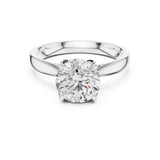 Round Lab Grown Diamond Solitaire Engagement Ring