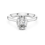 Oval Lab Grown Diamond Halo Engagement Ring