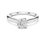Round Lab Grown Diamond Twisted Engagement Ring