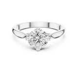 Round Lab Grown Diamond Solitaire Engagement Ring