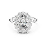 Oval Lab Grown Diamond Halo Engagement Ring