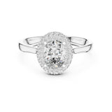 Oval Lab Grown Diamond Halo Engagement Ring
