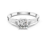 Cushion Lab Grown Diamond Three-Stone Engagement Ring
