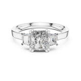 Cushion Lab Grown Diamond Three-Stone Engagement Ring