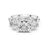 Radiant Lab Grown Diamond Three-Stone Engagement Ring