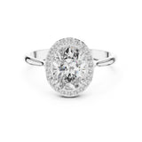 Oval Lab Grown Diamond Halo Engagement Ring
