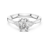 Oval Lab Grown Diamond Three-Stone Engagement Ring