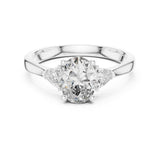 Oval Lab Grown Diamond Three-Stone Engagement Ring