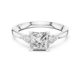Princess Lab Grown Diamond Three-Stone Engagement Ring