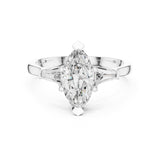 Marquise Lab Grown Diamond Three-Stone Engagement Ring