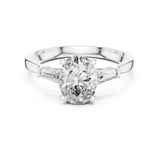 Oval Lab Grown Diamond Three-Stone Engagement Ring