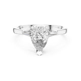 Pear Lab Grown Diamond Three-Stone Engagement Ring