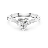 Heart Lab Grown Diamond Three-Stone Engagement Ring
