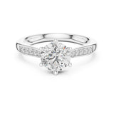 Round Lab Grown Diamond Split-Shank Engagement Ring