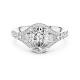 Oval Lab Grown Diamond Three-Stone Engagement Ring