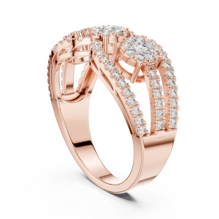 Round Lab Grown Diamond Cluster Engagement Ring yellow gold video