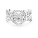 Round Lab Grown Diamond Halo Engagement Ring