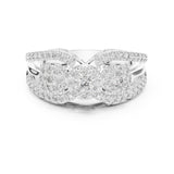 Round  Lab Grown Diamond Cluster Engagement Ring
