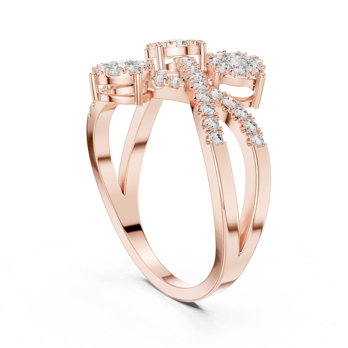 Round Lab Grown Diamond Cluster Engagement Ring yellow gold video