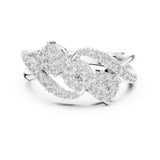 Round Lab Grown Diamond Cluster Engagement Ring