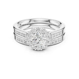 Round Lab Grown Diamond Halo Engagement Ring