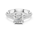 Cushion Lab Grown Diamond Split-Shank Engagement Ring
