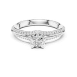 Heart Lab Grown Diamond Split-Shank Engagement Ring