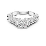Princess Lab Grown Diamond Split-Shank Engagement Ring