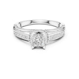Princess Lab Grown Diamond Split-Shank Engagement Ring