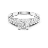 Radiant Lab Grown Diamond Split-Shank Engagement Ring