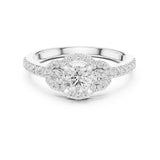 Round Lab Grown Diamond Halo Engagement Ring