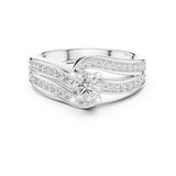 Round Lab Grown Diamond Split-Shank Engagement Ring