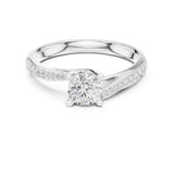 Round Lab Grown Diamond Split-Shank Engagement Ring
