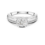 Round Lab Grown Diamond Split-Shank Engagement Ring