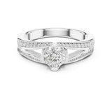 Round Lab Grown Diamond Split-Shank Engagement Ring
