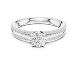 Round Lab Grown Diamond Split-Shank Engagement Ring