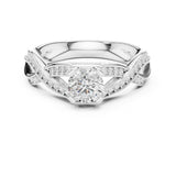 Round Lab Grown Diamond Twisted Engagement Ring