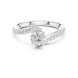 Round Lab Grown Diamond Split-Shank Engagement Ring