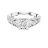 Round Lab Grown Diamond Split-Shank Engagement Ring