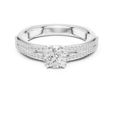 Round Lab Grown Diamond Split-Shank Engagement Ring