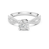 Round Lab Grown Diamond Split-Shank Engagement Ring