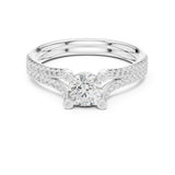 Round Lab Grown Diamond Split-Shank Engagement Ring