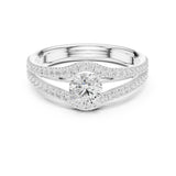 Round Lab Grown Diamond Split-Shank Engagement Ring