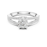 Round Lab Grown Diamond Split-Shank Engagement Ring
